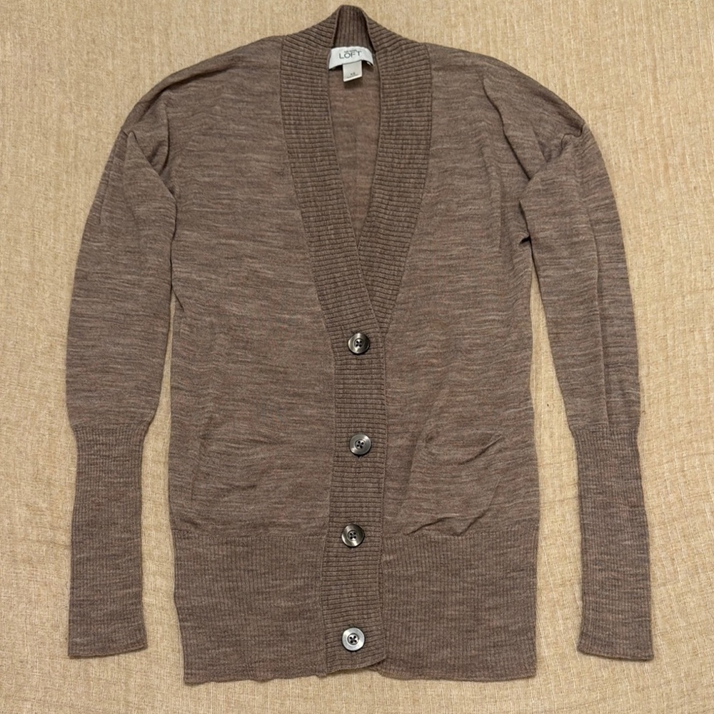 LOFT‎ Brown Cardigan Sweater